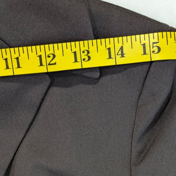 Anne Klein Blazer Womens 4 Brown 2 Button Career Capsule Business Dark Academia - Picture 5 of 12